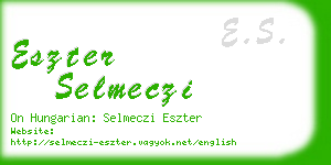 eszter selmeczi business card